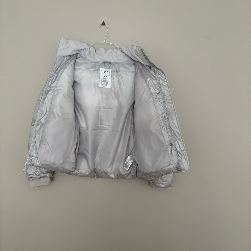 Silver Puffer Jacket - Picture 3 of 8